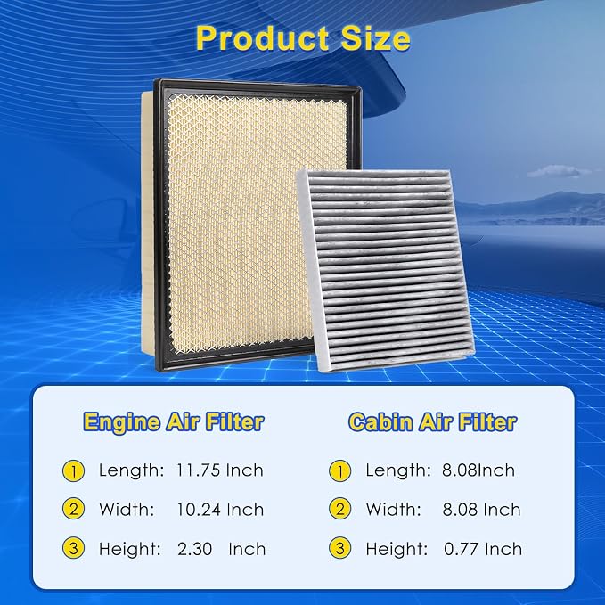 Cabin & Engine Air Filter Kit for 2016-2023 Tacoma 3.5L - Image 3