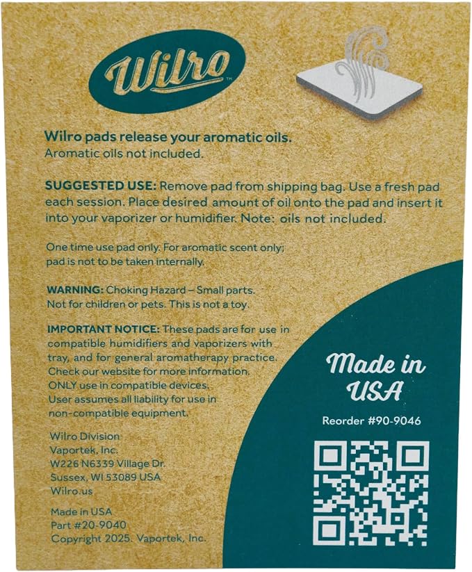 Wilro 48 Pack Humidifier, Aroma Diffuser, Vaporizer Aroma Refill Pads, - Image 2