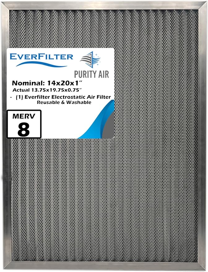 14x20x1 Electro-static Air Filter AC Furnace Filter, Reusable & Washable by PurityAir