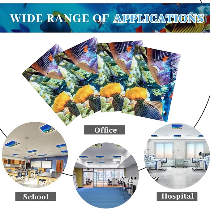VIHOSE 4 Pcs 2 x 2 Feet Fluorescent Light Covers - Image 4