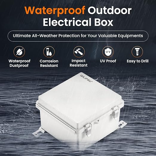 QILIPSU Waterproof Junction Box IP67 Outdoor Plastic Electrical Project - Image 2