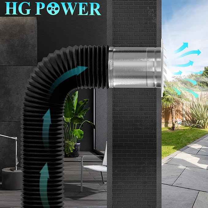 HG Power 4 Inch Soffit Vents, Metal Round Vent Cover - Image 6