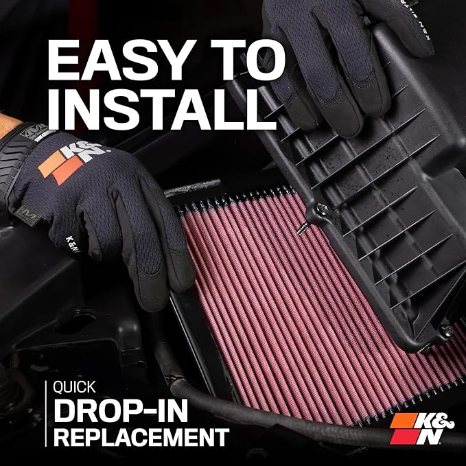 K&N High-Flow Original Lifetime Engine Air Filter: Increase Power: Premium - Image 9