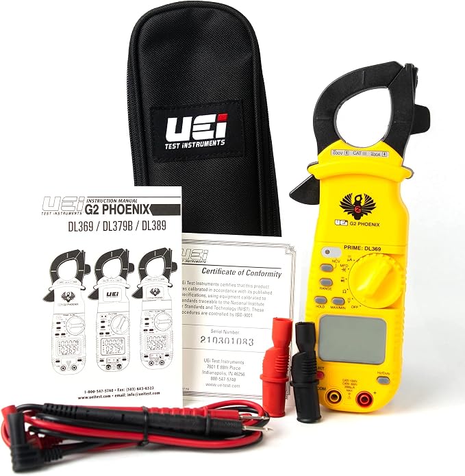 UEi DL369 Digital Clamp Meter HVAC Auto-Ranging 4000 Counts Volt Meter AC Amp - Image 6
