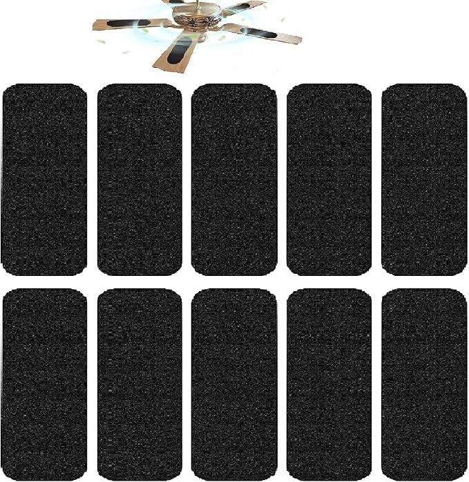10 Pack Ceiling Fan Filters for Blades, Strong Activated Coconut Carbon Filter by inYYTer