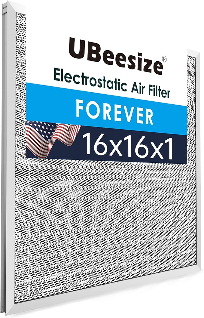 UBeesize 16x16x1 Air Filter – MERV 8, Reusable & Washable, Permanent by UBeesize