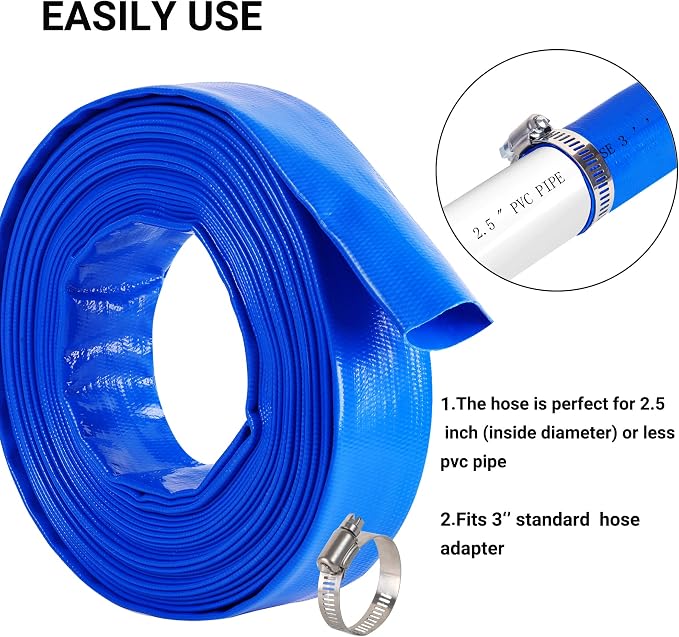 3" x 50 FT Pool Backwash Hose, - Image 5