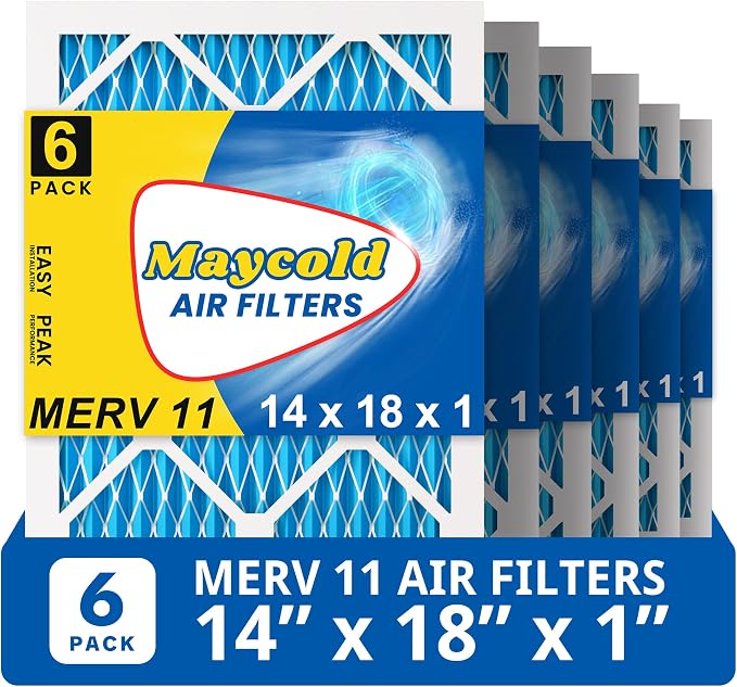 Maycold 14x18x1 MERV 11 Furnace Air Filter, High-Performance HVAC AC Filters by Maycold