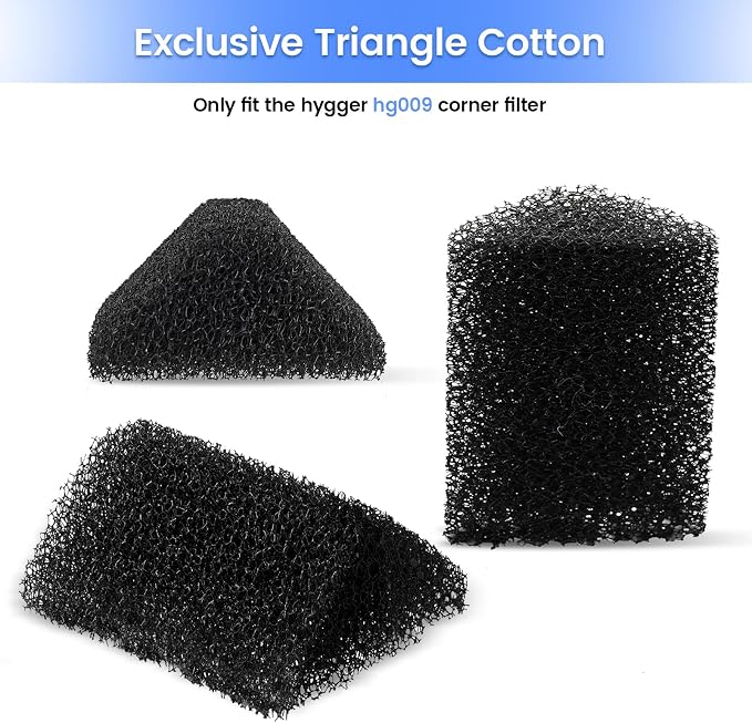 hygger HG009 Aquarium Filter Replacement Carbon Filter Cartridges 4 Pcs - Image 3