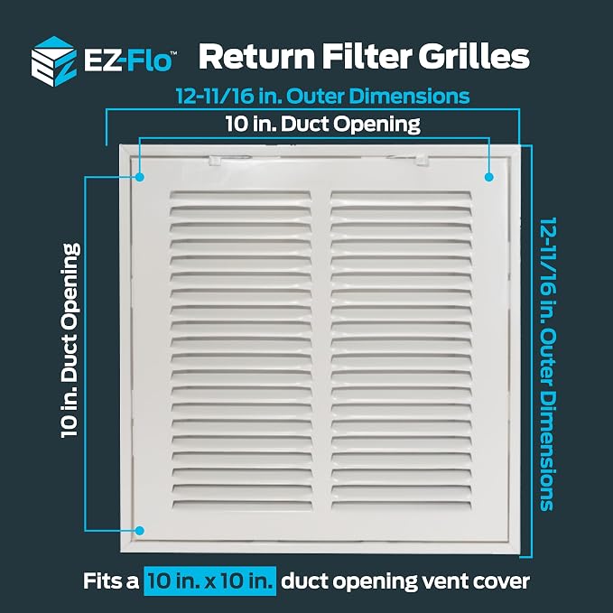EZ-FLO 10 x 10 Inch Return Air Vent Cover - Image 2