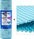 Double Layer Foam Non Slip Bathtub Mat 37x17in, More Comfortable and Thicker Tub Mat Than Ordinary Foam Shower Mat, Bath Mat for Tub with Suction for Comfort and Safety (Blue, 36'' x 17'')
