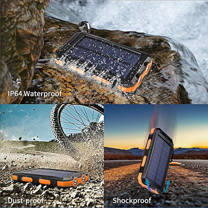 YELOMIN Solar Charger, 20000mAh Portable Type-C Solar Power Bank - Image 6