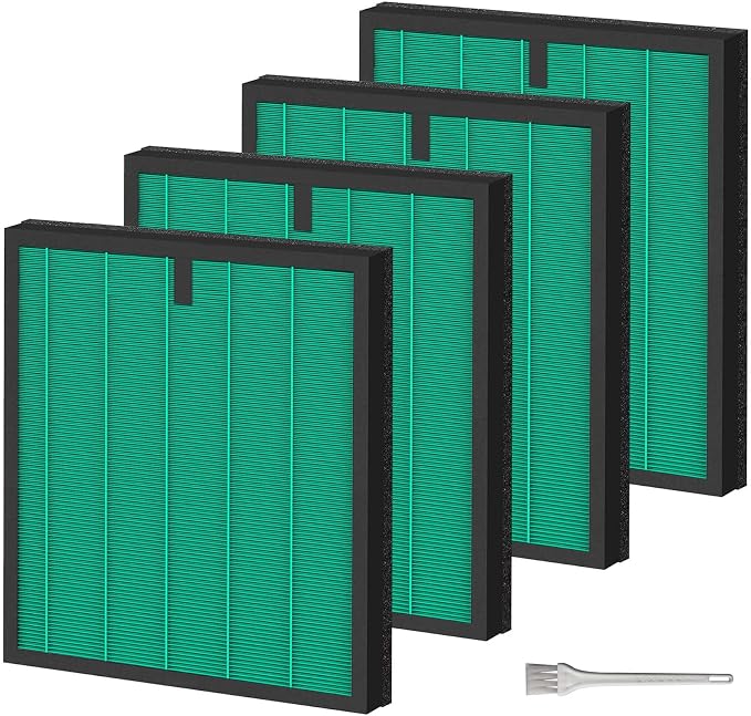 4 Pack HY4866 Air Purifier Replacement Filter Compatible by Cleangela