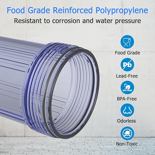 WHT20 Whole House Water Filter Housing, Fit 20"x4.5" Sediment etc Filters - Image 3