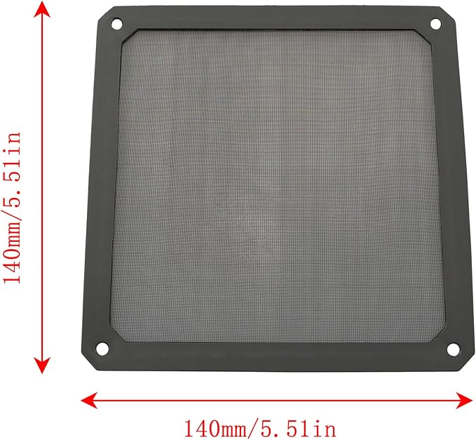 ZYAMY 4pcs 140mm PC Fan Dust Filter Magnetic Frame Computer Fan Grills Dust - Image 2