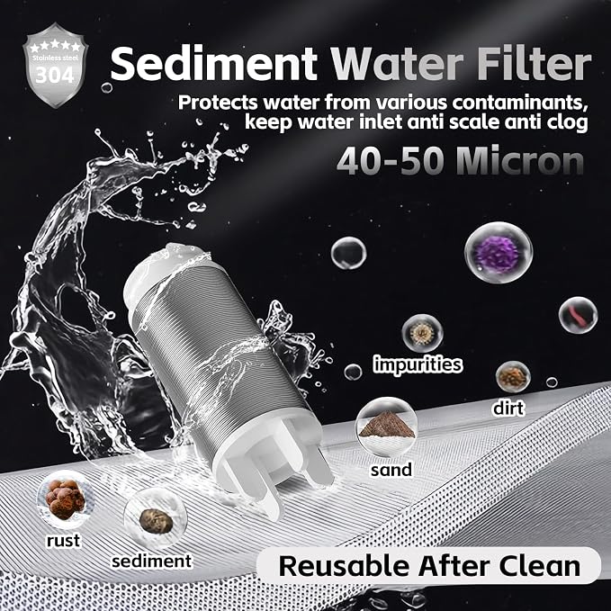 FA22 MINI Brass Sediment Filter, 50 Micron, Reusable Water Filter, Anti Scale - Image 4