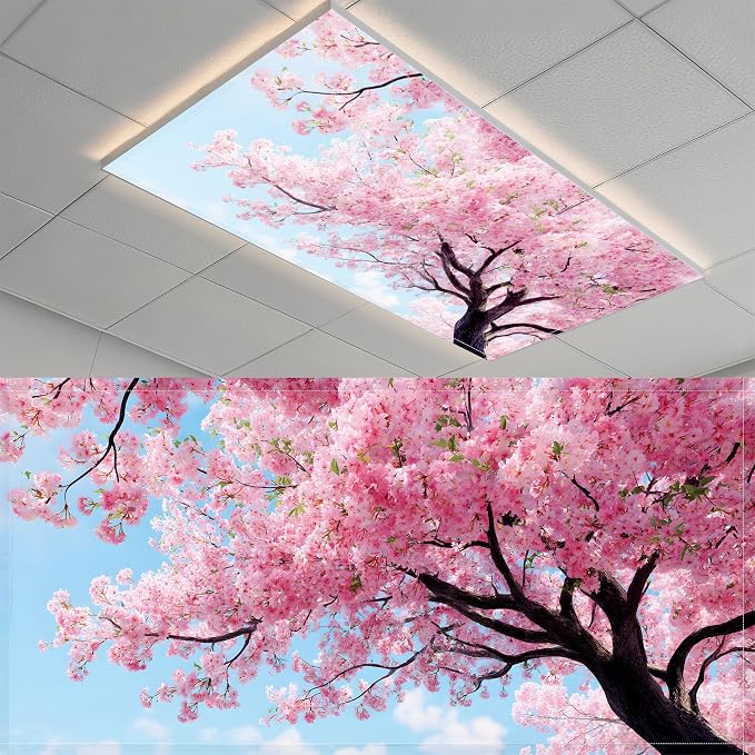 2 Pack Fluorescent Light Covers- 4 x 2 Feet Magnetic Ceiling Light Cover Room by BSFHH