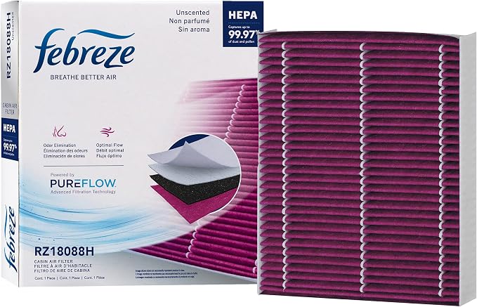 Febreze Odor Control HEPA Cabin Air Filter by PUREFLOW RZ18088H Fits 2011-2020 by Febreze