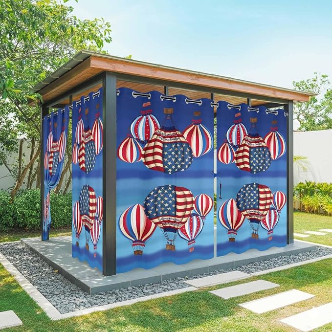 Independence Day Waterproof Outdoor Curtains by Unknown