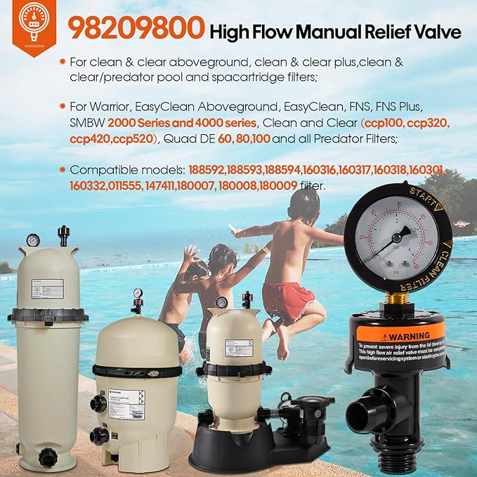 98209800 High Flow Manual Relief Valve/Air Relief Manual Valve Assembly - Image 2