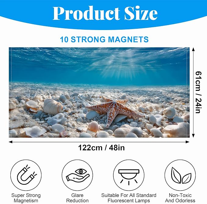 2 Pack Fluorescent Light Covers- 4 x 2 Feet Magnetic Ceiling Light Cover Room - Image 2