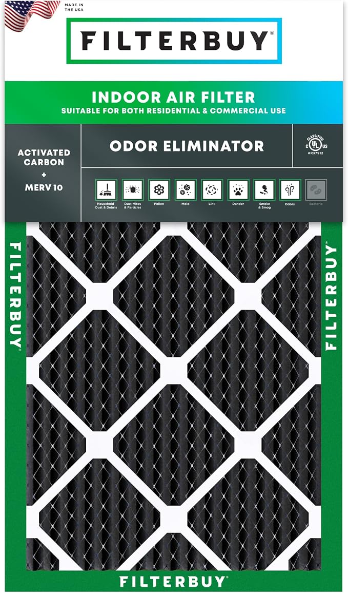 Filterbuy 14x24x1 Air Filter MERV 10 Odor & Allergy Defense by Filterbuy