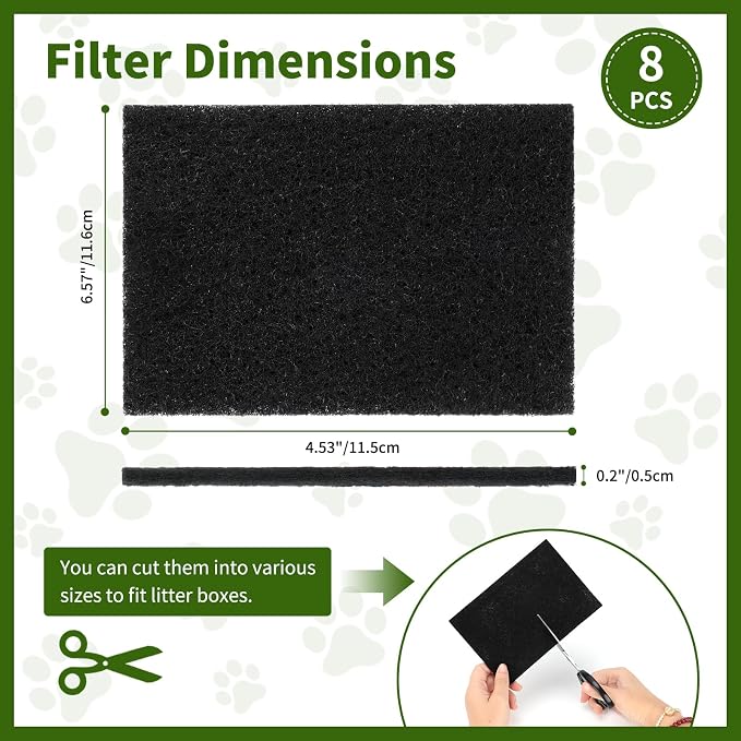 8 Pack Activated Carbon Filters Compatible - Image 6
