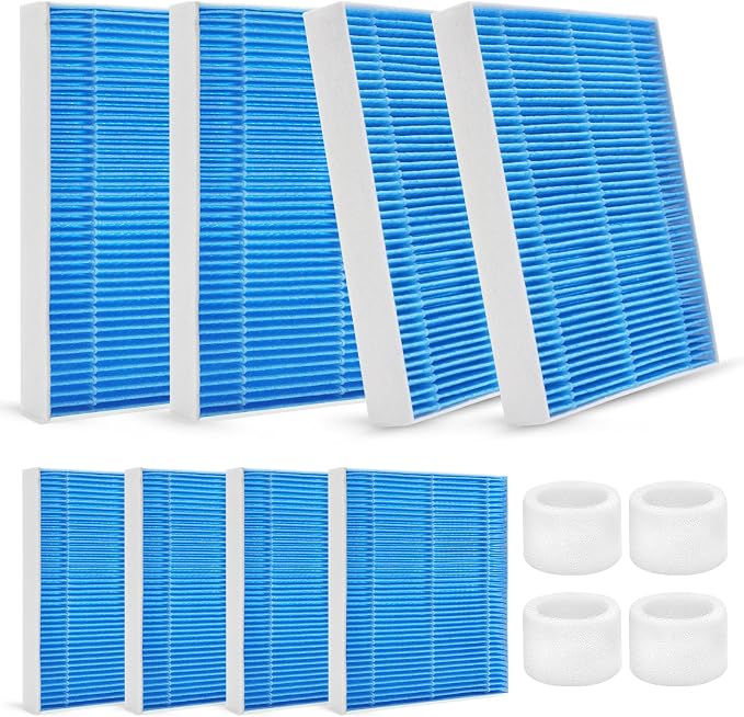 DerBlue 8pcs Wick Replacement Filter and 4pcsTop Fill Humidifier Replacement by HOME