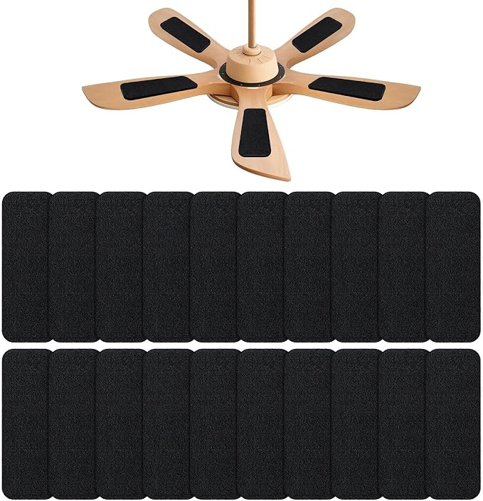 20 PCs Ceiling Fan Filters for Blades, Activated Carbon Fan Blade Air Filters by ShufudeJa