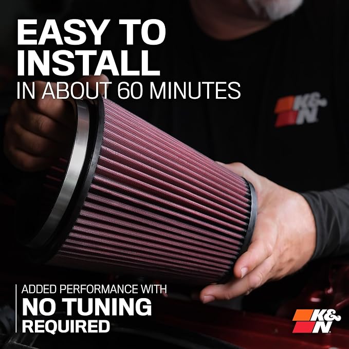 K&N Cold Air Intake System: High-Flow Air Filter, Increase Performance & - Image 8