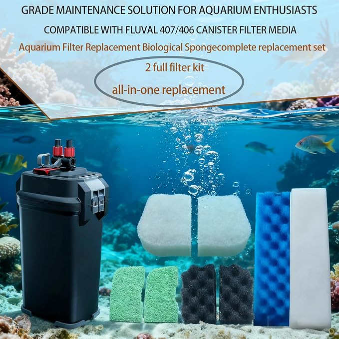 42 Pack Filter Media Kit for Fluval 406/407 Canister Filters - Image 2