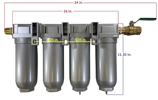 THB 4 Stage High Flow Industrial Ultra Clean Compressed Air Filter Dryer - Image 3