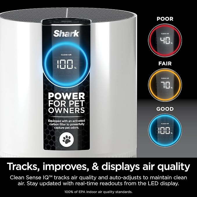 Shark HP102PET Clean Sense Air Purifier + Extra Pet Filter Bundle - Image 4