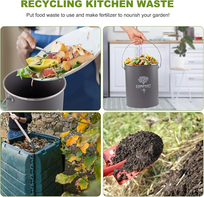 Kitchen Countertop Compost Bin, Odor Resistant Indoor Compost Bin - Image 6