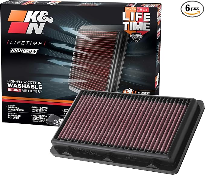 K&N High-Flow Original Lifetime Engine Air Filter:Increase by KNEngineeringInc