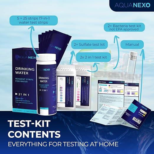 21 Parameters, 125 + 20 Drinking Water Test Strips + 2 x Coliform Bacteria Test - Image 6