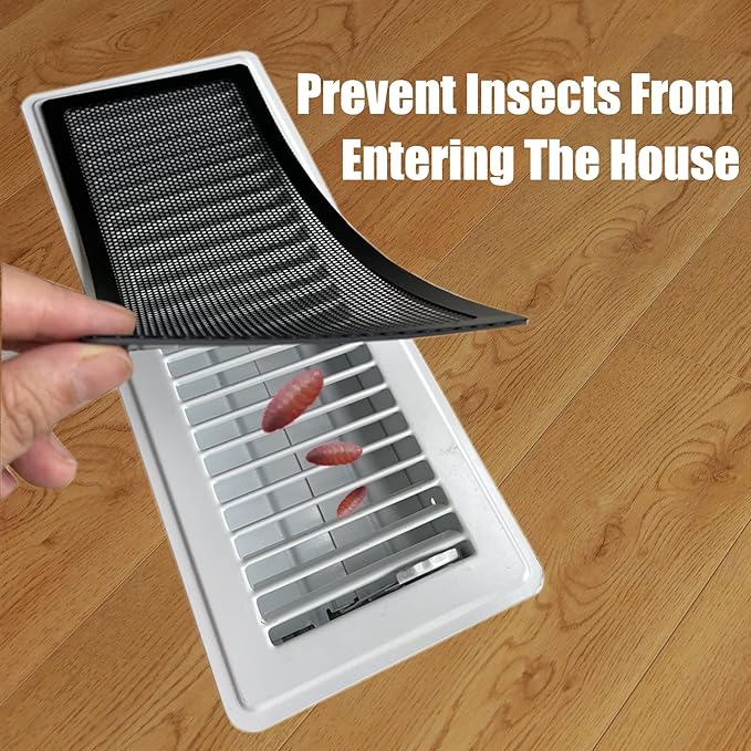 Floor Register Vent Cover- 4"x10" Magnetic Air Vent Screen Mesh Cover - Image 3
