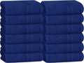 BOUTIQUO Ultra Soft Cotton Washcloths, Contains 12 Piece Face Cloths 12x12 inch, Ideal for Everyday use Face Towels, Compact & Lightweight Multi Purpose Washcloths - Navy Blue