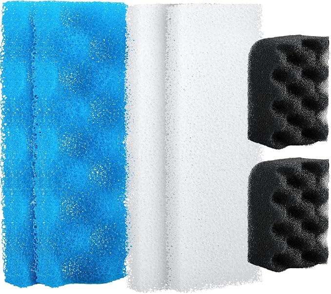 6 Pcs Aquarium Filters Bio Sponge Sets Compatible by Threlaco