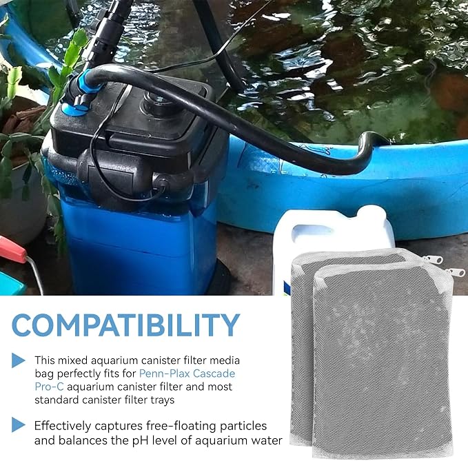 8 Oz Pro-C Mixed Aquarium Canister Filter Media Bag Compatible - Image 4
