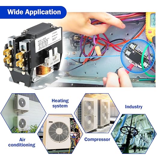 Dreyoo 24V Coil 1 Pole Air Conditioner Contactor, UL Certified Carrier HVAC - Image 6