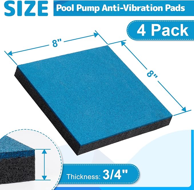 Air Jade Pool Pump Vibration Pads, Hot Tub Motors, Heavy Duty Odorless Rubber - Image 2