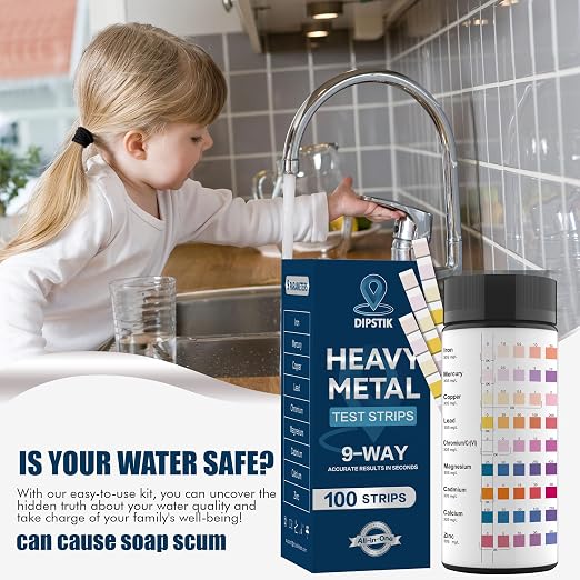 9 Way Heavy Metals Water Test Strips, 100ct Home Water Testing Kit - Image 6