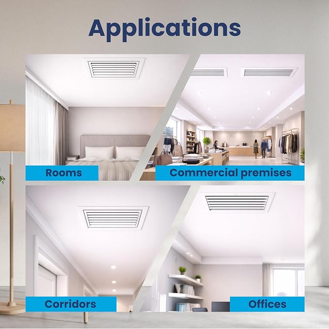 30x6 Aluminum 1-Way Air Vent Cover Wall or Ceiling HVAC Register Multi-Shutter - Image 6