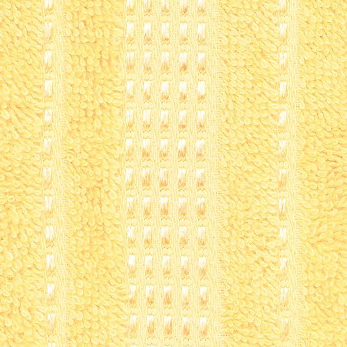 Melissa Linen, 4 Piece Washcloths, 12x12 in Turkish Soft Wash Cloth Set, Small Hand Towels, Rags for Face and Body, (Light Yellow Washcloths)
