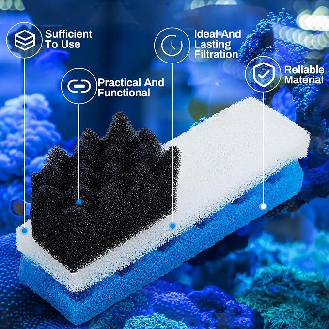 6 Pcs Aquarium Filters Bio Sponge Sets Compatible - Image 4