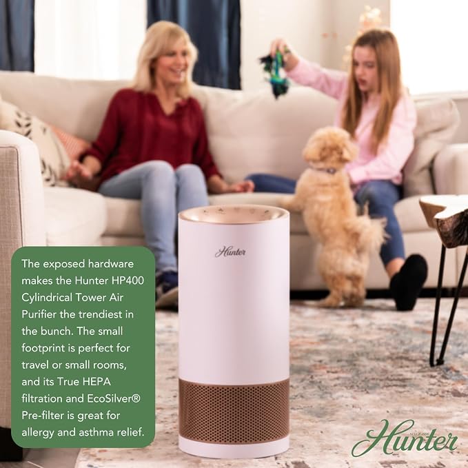 Hunter Fan Company HP400 Round Tower Air Purifier - Image 7
