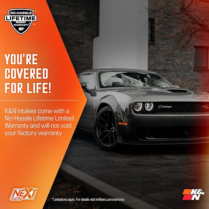 K&N NextGen Cold Air Intake System: High-Flow Cotton Filter: Compatible - Image 10