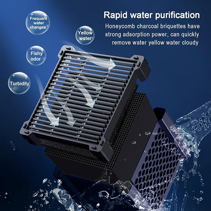 Eagles Eco-Aquarium Water Trough Purifier Cube, Activated Carbon Filter Media - Image 3