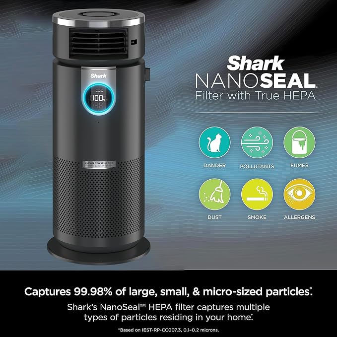 Shark HC451 3-in-1 Clean Sense Air Purifier, Heater & Fan, HEPA Filter - Image 3